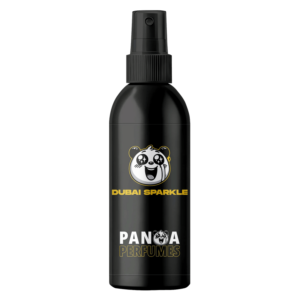 Uso del ambientador para coche Dubai Sparkle Lágrimas de Panda, fragancia oriental con oud y ámbar en el interior del vehículo